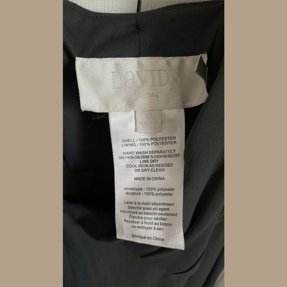 DB Studio Double-Strap Georgette Bridesmaids Dress | Graphite Size 12 - Picture 13 of 15